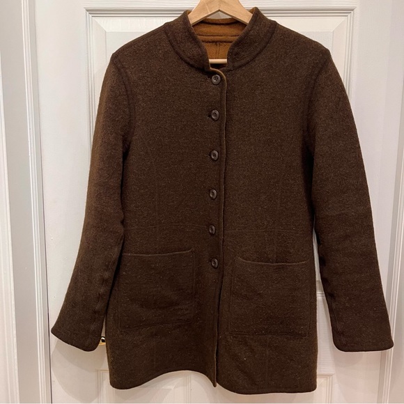 ❣️2/$15 VINTAGE Reversible Wool Coat - Picture 2 of 10